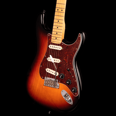 Fender Stratocaster American Standard Sunburst 2012 - $1699990 - Gearhub - The American Standard Stratocaster is the latest evolution of an American classic, sporting several redesigned features that prime this icon for the 21st century. Among the new features are a new neck and body finish, a new bridge, American Standard pickups, and a Fender-exclusive high-tech molded case by SKB. The American Standard Strat includes classic Fender touches and fan-favorites such as hand-rolled fingerboard edges and stagg