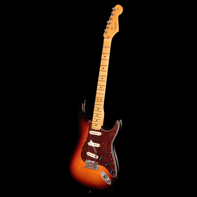 Fender Stratocaster American Standard Sunburst 2012 - $1699990 - Gearhub - The American Standard Stratocaster is the latest evolution of an American classic, sporting several redesigned features that prime this icon for the 21st century. Among the new features are a new neck and body finish, a new bridge, American Standard pickups, and a Fender-exclusive high-tech molded case by SKB. The American Standard Strat includes classic Fender touches and fan-favorites such as hand-rolled fingerboard edges and stagg