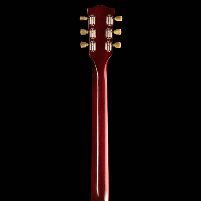 Gibson Memphis Reissue 335 Cherry Bigsby B7 Vibramate 2018 - $4999990 - Gearhub - The Historic Reissue ES-335 is back and better than ever thanks to a year of studying, scanning, and listening to original examples. The expert craftspeople at Gibson Custom Shop have rendered every contour, profile, inlay and color of the priceless vintage models in magnificent detail. The result is a playing and ownership experience that will keep you coming back for more. The 1959 Reissue models feature rounded cutaways, Me