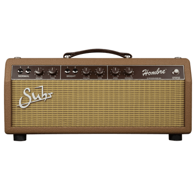 Suhr Hombre Head - $1799990 - Gearhub - A modern interpretation of classic brownface sounds while retaining the vintage heritage Potencia • 18 w Power Tubes • 3 x 12AX7 Preamp Tubes • 2 x 6V6 Dimensiones • 529mm x 242 mm x 460 mm Peso • 15 kg