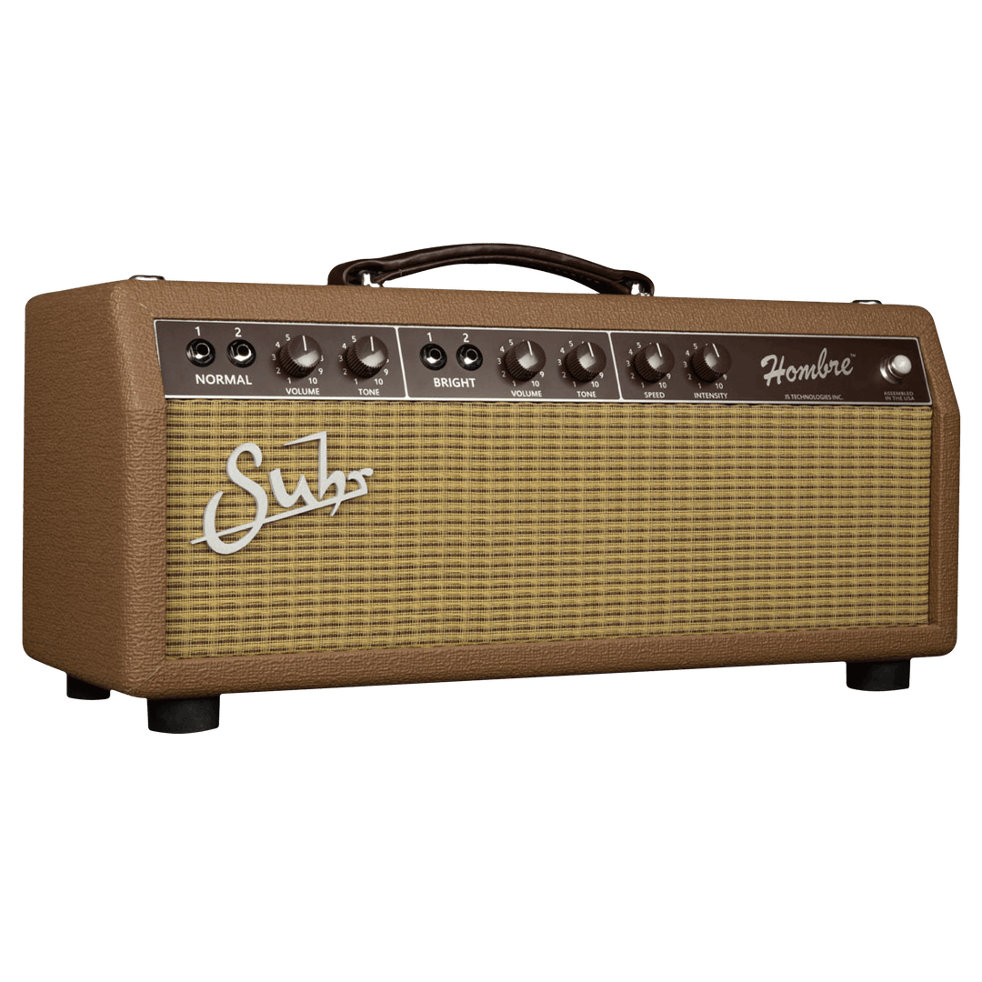 Suhr Hombre Head - Cabezal de Guitarra Eléctrica | Una interpretación moderna de los sonidos clásicos de cara marrón mientras conserva la herencia vintage. Hombre es la versión de Suhr de los tonos clásicos que han inspirado a John Suhr desde sus primeros