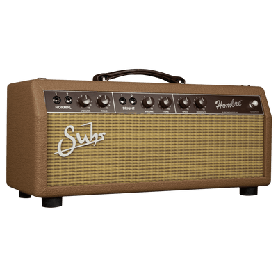 Suhr Hombre Head - $1799990 - Gearhub - A modern interpretation of classic brownface sounds while retaining the vintage heritage Potencia • 18 w Power Tubes • 3 x 12AX7 Preamp Tubes • 2 x 6V6 Dimensiones • 529mm x 242 mm x 460 mm Peso • 15 kg