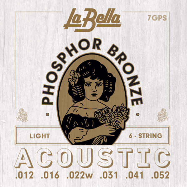 LaBella 7GPS Phosphor Bronze Light - Cuerdas de Guitarra Electroacústica