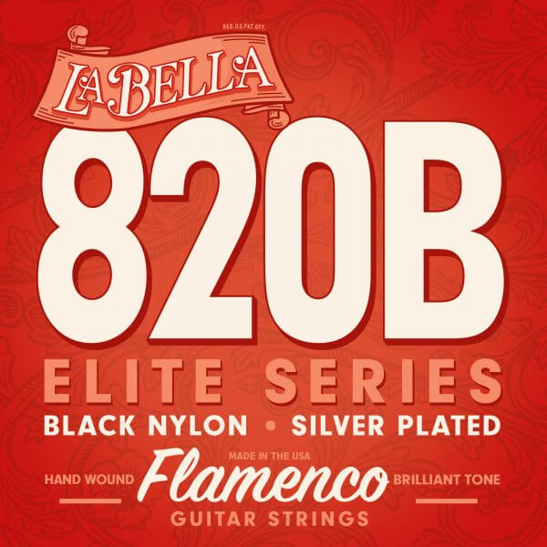 LaBella 820B Elite Flamenco Nylon Negro - Cuerdas de Guitarra Clásica