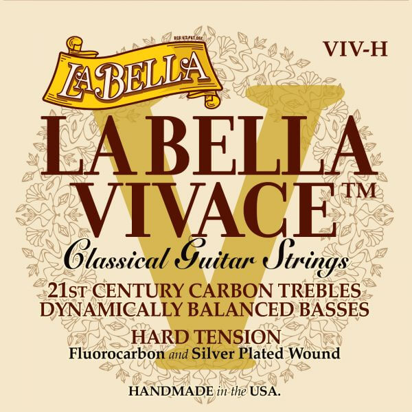 LaBella Vivace VIV-H Fluorocarbon Tensión Alta - Cuerdas de Guitarra Clásica