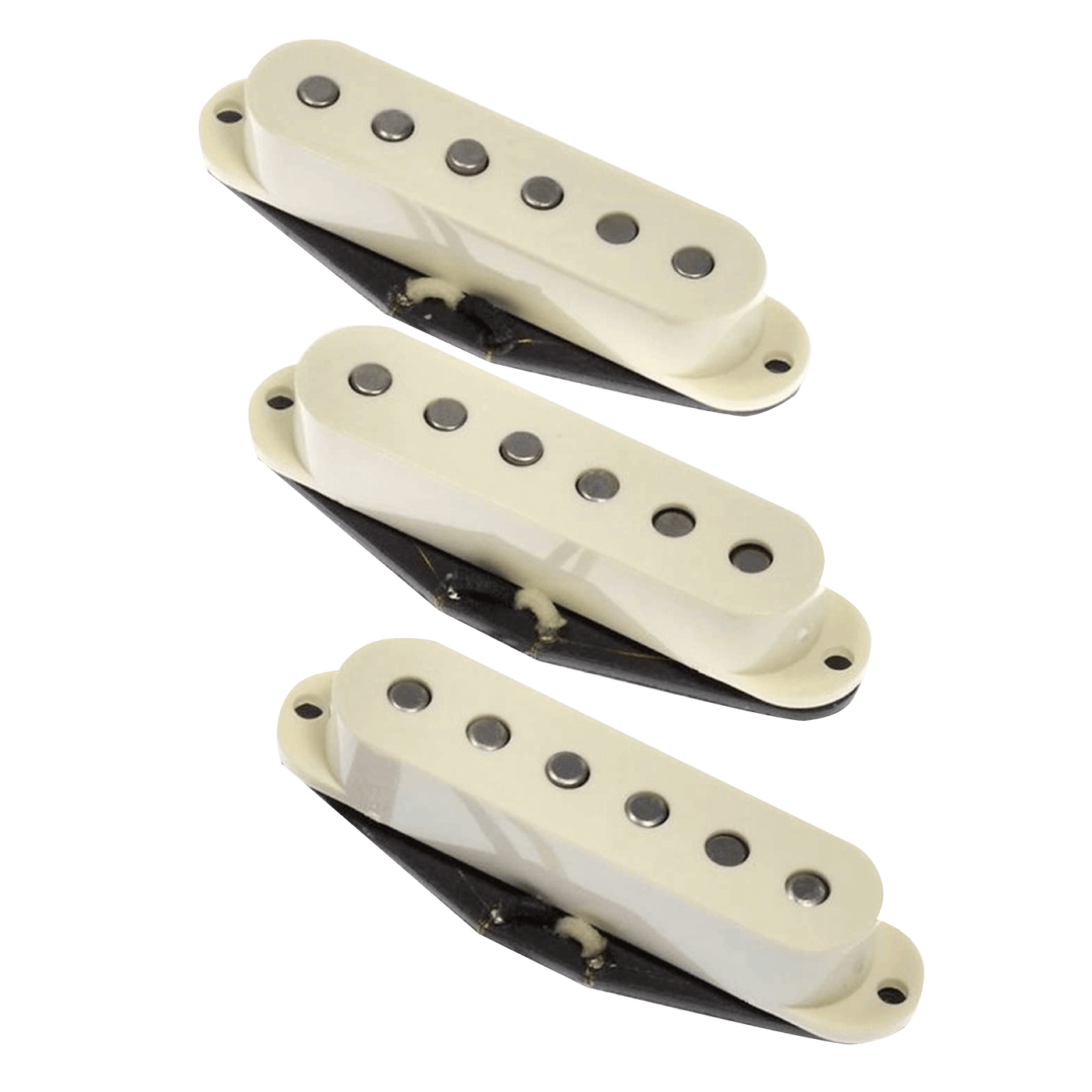 Lindy Fralin Vintage Hot Strat (Set, Parchment) - $414990 - Gearhub - Haz que tu Stratocaster suene como debería hacerlo una Stratocaster con Vintage Hots de Lindy Fralin. Como nuestro juego de Stratocaster más vendido, Vintage Hots ofrece el tono Stratocaster vintage más puro. Vintage Hots tiene un rango medio cálido y equilibrado con mucho brillo y claridad en la parte superior, lo que garantiza que se destacará en la mezcla. Si estás buscando el tono Stratocaster más puro, ¡no busques más allá de estas c