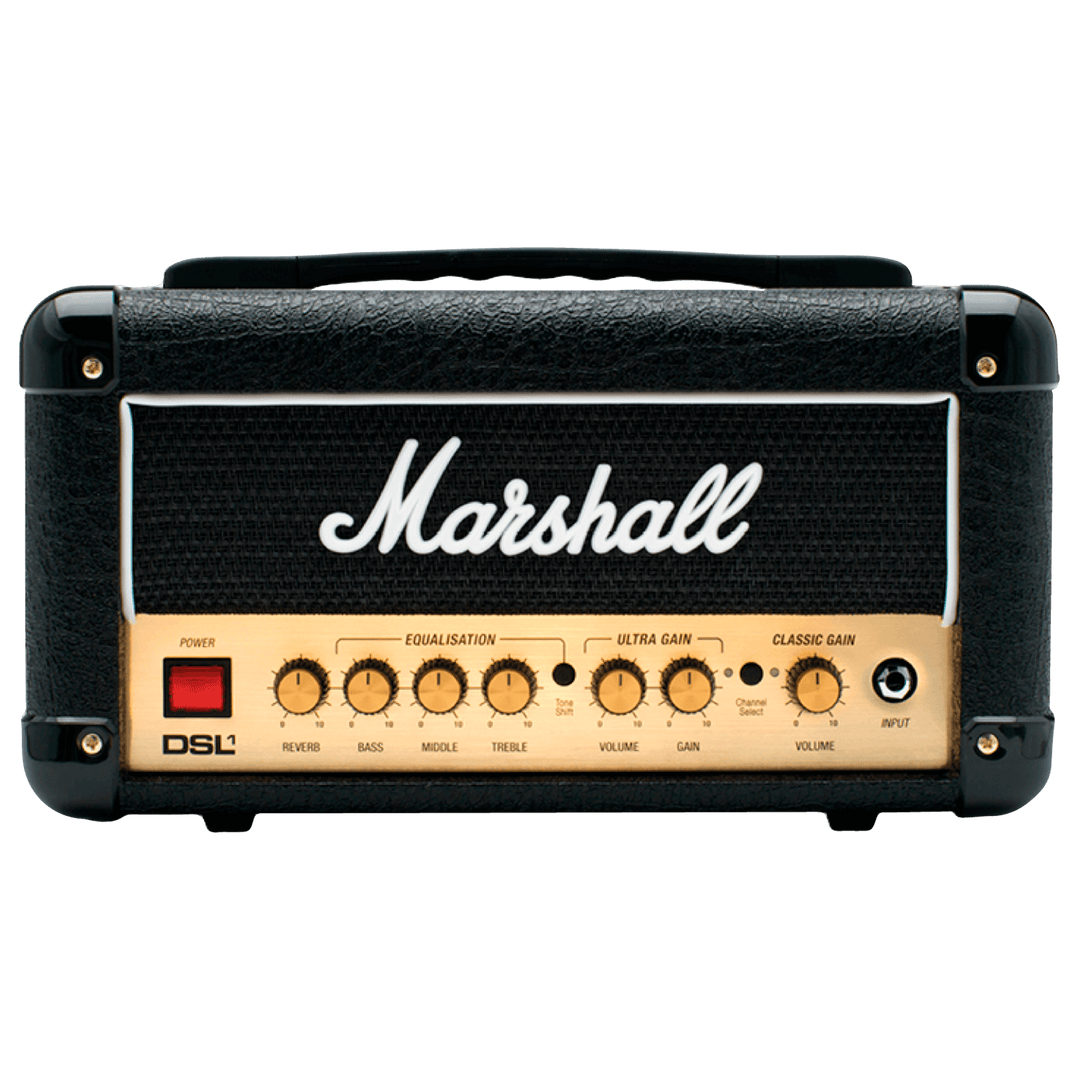 Marshall DSL1HR- Cabezal Guitarra Eléctrica | El DSL1H tiene el clásico tono Marshall y las funciones que se esperan de un DSL, pero con una potencia más baja para adaptarse a quienes juegan en casa. El sonido se ha diseñado a la perfección para adaptarse