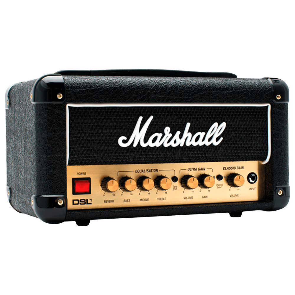 Marshall DSL1HR- Cabezal Guitarra Eléctrica | El DSL1H tiene el clásico tono Marshall y las funciones que se esperan de un DSL, pero con una potencia más baja para adaptarse a quienes juegan en casa. El sonido se ha diseñado a la perfección para adaptarse