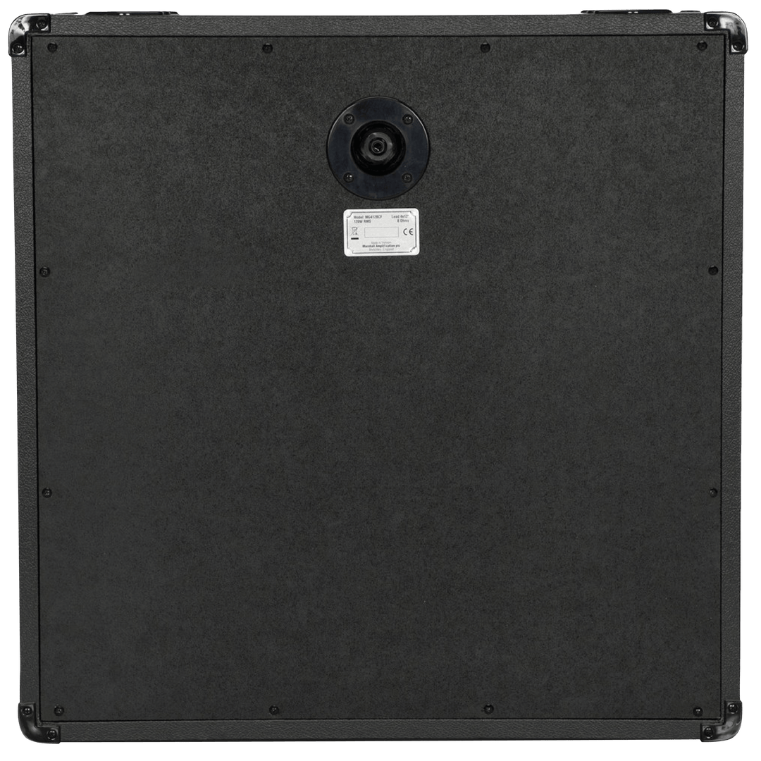 Marshall MG412B Gold - Gabinete de Guitarra Eléctrica | No pasa desapercibido el estilo y elegancia de la serie MG412B de 120W. Son gabinetes de 4x12” terminados con hermosos ribetes dorados. Están equipados con altavoces Celestion G12-412MG personalizado