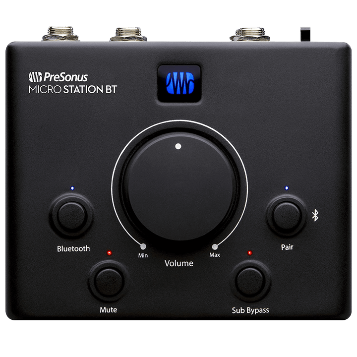 Presonus Micro Station BT - Controlador de Monitor Bluetooth | MicroStation BT es la solución definitiva para cualquiera que quiera añadir conexión Bluetooth a su par de monitores favoritos de estudio o de referencia de medios. Compacto, práctico y con es