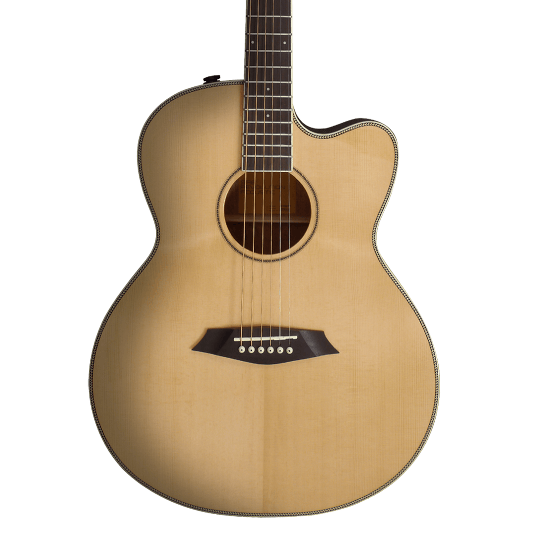 Sire A3-G Natural - Guitarra Electroacústica | La Sire A3 es la guitarra acústica de tapa sólida pionera en la línea de guitarras acústicas Larry Carlton, que ofrece equilibrio entre el diseño de vanguardia y un rendimiento excelente. El A3 tiene dos form
