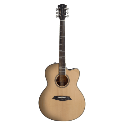 Sire A4-G Natural - $799990 - Gearhub - The upgraded Sire acoustic guitar is brimming with design and features meeting the quality standard of Larry Carlton. The A4 has two body shapes - Dreadnought and Grand Auditorium. More than the comfort from the rolled fretboard edges, the added solid Mahogany back plate makes the acoustic guitar more worth than its value. Cuerpo • Modelo: Larry Carlton A4-G (Grand Auditorium)• Top: Roasted Solid Spruce• Sides: Mahogany• Top: Solid Mahogany • Terminación: Polyurethane