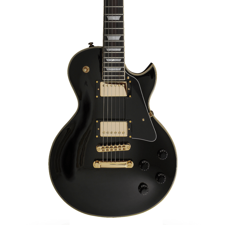 Sire L7 Black - Guitarra Eléctrica | Esta guitarra eléctrica de un solo corte con forma de Les Paul, Sire L7, está compuesta por un clásico y moderno equipamiento aprobado por Larry Carlton. Con un sonido prominente, puro, claro y equilibrado para present