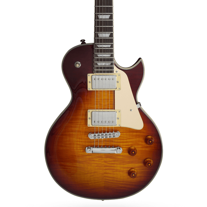 Sire L7 Tobacco Sunburst - Guitarra Eléctrica | Esta guitarra eléctrica de un solo corte con forma de Les Paul, Sire L7, está compuesta por un clásico y moderno equipamiento aprobado por Larry Carlton. Con un sonido prominente, puro, claro y equilibrado p