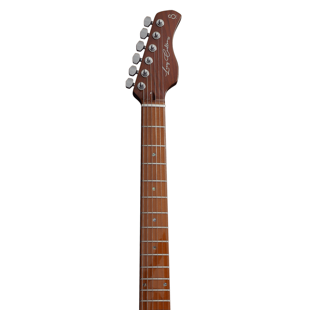 Sire S7 FM Natural - Guitarra Eléctrica | Los amantes del cuerpo sólido estilo Strato van a encantarse con la serie S7. Diseñada en colaboración con el mismísimo Larry Carlton, legendario guitarrista ganador de un Grammy, la Sire S7 te ofrece la interpret