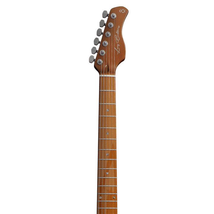 Sire S7 FM Transparent Blue - Guitarra Eléctrica | Los amantes del cuerpo sólido estilo Strato van a encantarse con la serie S7. Diseñada en colaboración con el mismísimo Larry Carlton, legendario guitarrista ganador de un Grammy, la Sire S7 te ofrece la