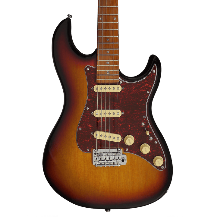 Sire S7 Vintage 3-Tone Sunburst - Guitarra Eléctrica | Los amantes del cuerpo sólido estilo Strato van a encantarse con la serie S7. Diseñada en colaboración con el mismísimo Larry Carlton, legendario guitarrista ganador de un Grammy, la Sire S7 te ofrece