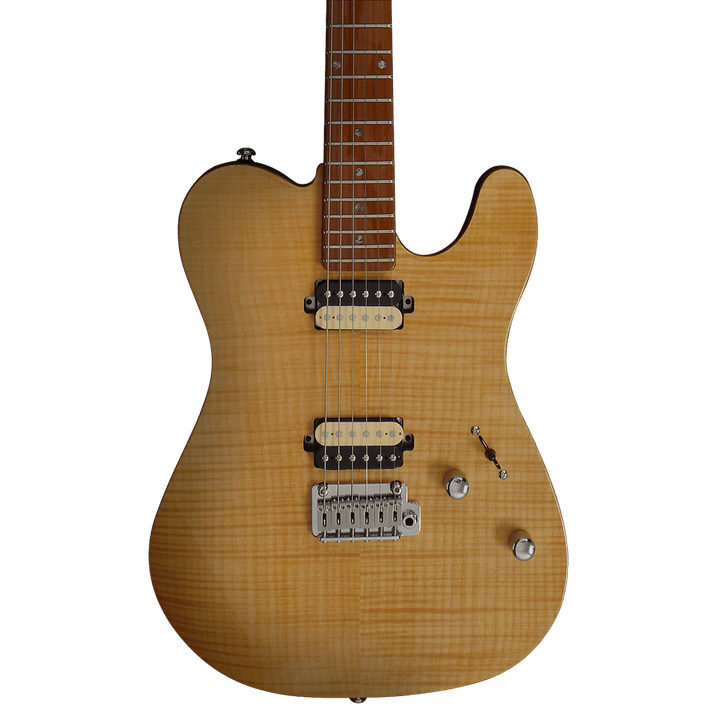 Sire T7 FM Natural - Guitarra Eléctrica | La Sire T7 es una excelente guitarra eléctrica en forma de T o Telecaster, aprobada por Larry Carlton con un sonido prominente, puro, claro y equilibrado para presentaciones en vivo y grabaciones de estudio. Ademá