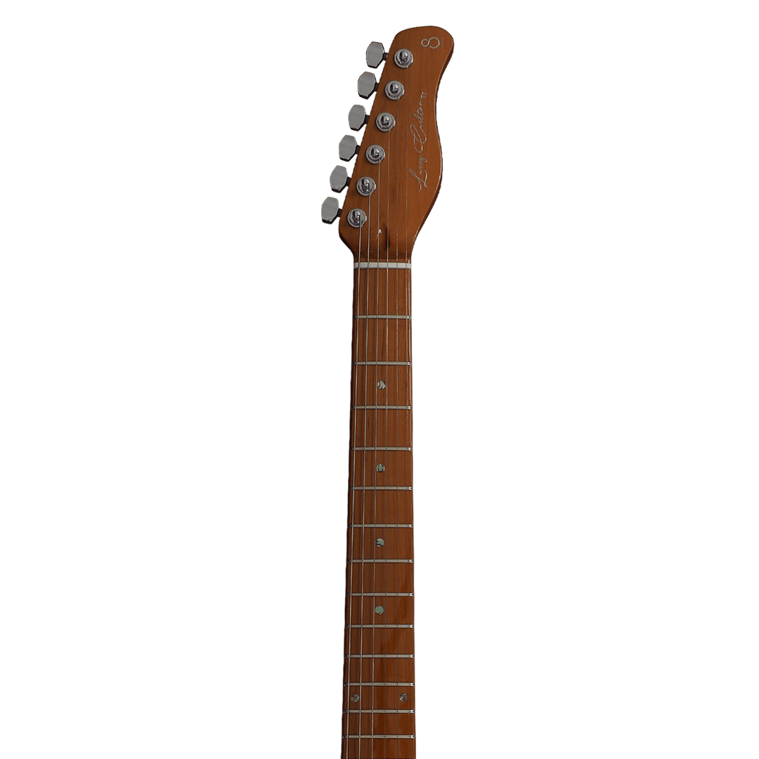 Sire T7 FM Transparent Black - Guitarra Eléctrica | With the addition of flamed veneer, Sire T7 FM is packaged not only to hold a great sound versatility but also a great personality. Cuerpo • Modelo: Larry Carlton T7 FM• Madera: North American Alder+ Fla