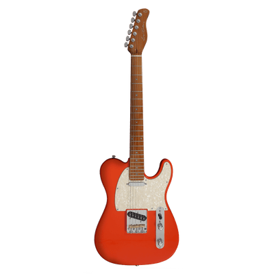 Sire T7 Fiesta Red - $899990 - Gearhub - La Sire T7 es una excelente guitarra eléctrica en forma de T o Telecaster, aprobada por Larry Carlton con un sonido prominente, puro, claro y equilibrado para presentaciones en vivo y grabaciones de estudio. Además, gracias a la ingeniería detrás de Sire, se rescataron los aspectos Vintage necesarios para llamarla Telecaster pero además aquellas cosas modernas que hacen a la Sire T7 una guitarra extremadamente cómoda y agradable de tocar. Cuerpo • Modelo: Larry Carlt