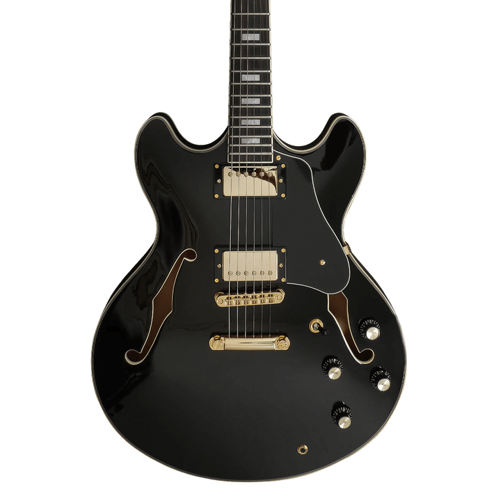 Sire H7 Black - Guitarra Eléctrica | La Guitarra Sire H7 fue diseñada según las especificaciones y preferencias exactas de su homónimo. Esta excelente guitarra eléctrica semi-hollow está repleta de componentes de alta calidad. Su cuerpo de arce laminado r