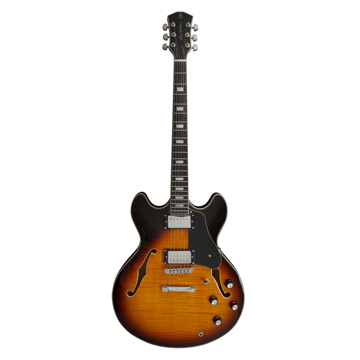 Sire H7 Vintage Sunburst - Guitarra Eléctrica | La Guitarra Sire H7 fue diseñada según las especificaciones y preferencias exactas de su homónimo. Esta excelente guitarra eléctrica semi-hollow está repleta de componentes de alta calidad. Su cuerpo de arce