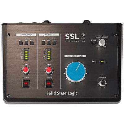 Solid State Logic SSL2 - $239990 - Gearhub - SSL 2 es más que una simple interfaz de audio, es el centro de su nuevo estudio Solid State Logic. Preamplificadores de micrófono líderes en su clase, mejora analógica Legacy 4K, monitoreo con calidad de estudio y el increíble paquete de software SSL Production Pack. SSL ha estado diseñando consolas de mezcla y herramientas de procesamiento de vanguardia para los mejores estudios de grabación del mundo durante más de cuatro décadas. Ahora obtienes todo ese conoci