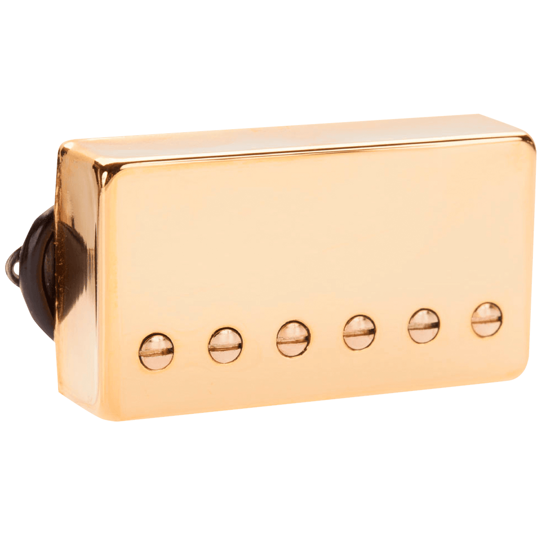 Suhr Aldrich Humbucker Gold (Bridge) - Cápsula de Guitarra | El resultado de la colaboración entre John Suhr y el extraordinario guitarrista de rock Doug Aldrich: las humbuckers Aldrich. Son las mejores pastillas de alta ganancia para tocar con un estilo