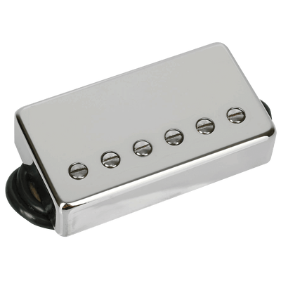 Suhr Aldrich Signature Humbucker Nickel Chrome (Neck) - $189990 - Gearhub - The result of collaboration between John Suhr and rock guitarist extraordinaire Doug Aldrich, the Aldrich humbuckers are the ultimate high-output pickups for aggressive rock style of playing. The Aldrich bridge humbucker is now our highest output pickup but it oozes tone across its sound spectrum Spacing • 50mm DC Resistance • 9K Ω Hook Up Wire • 4-Conductor Magnet • Alnico V Special