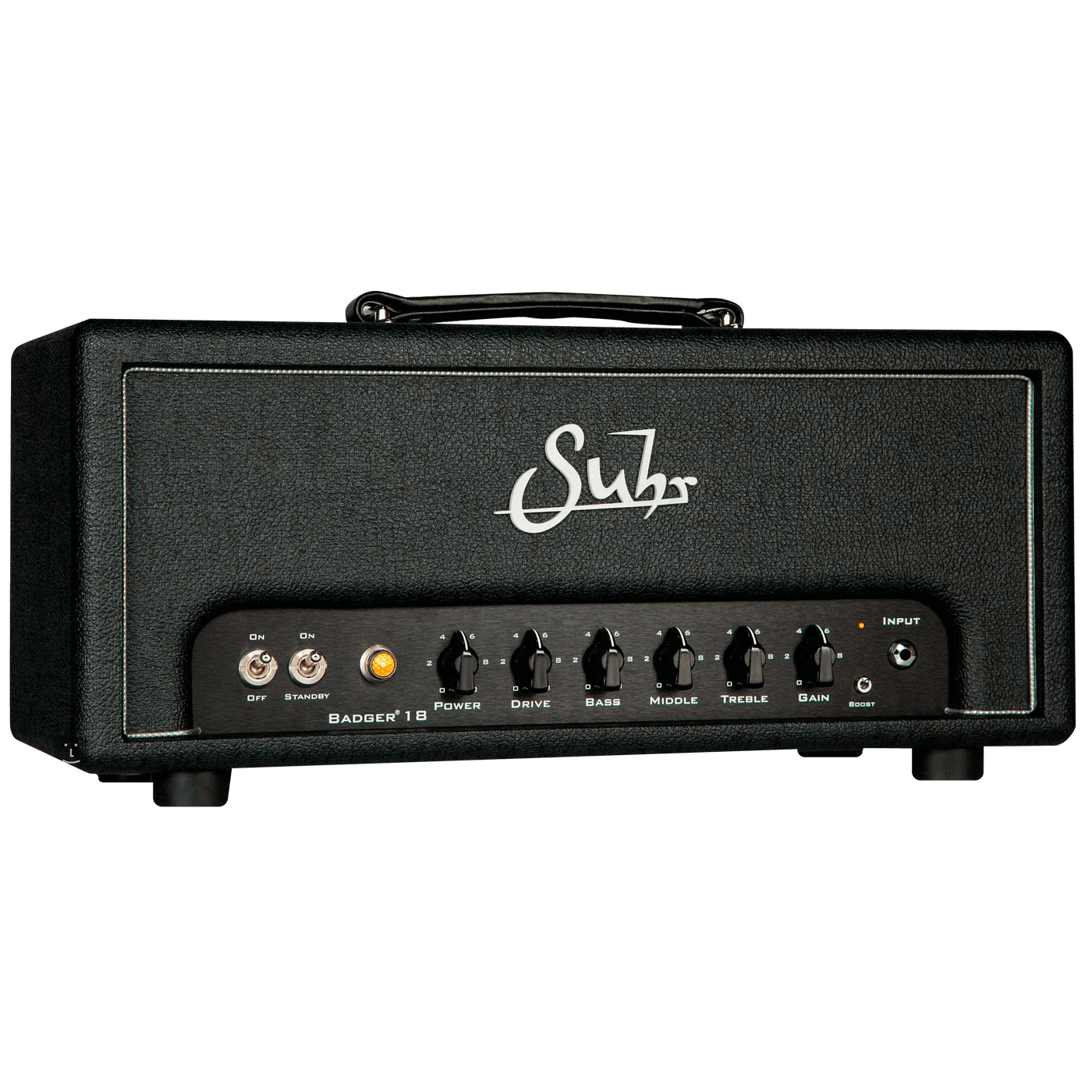 Suhr Badger 18 Head - $2299990 - Gearhub - In 2005, we set out to design a series of portable, hand built, all-tube amplifiers. These amplifiers would be easy to use and offer players a vast array of classic British tones and would fit right at home in virtually any recording or live performance environment. The result? In the Winter of 2006, the first Badger amplifier was born and the rest is history. Since it’s debut, players, artists, and producers alike have made the Suhr Badger their go to amplifier fo