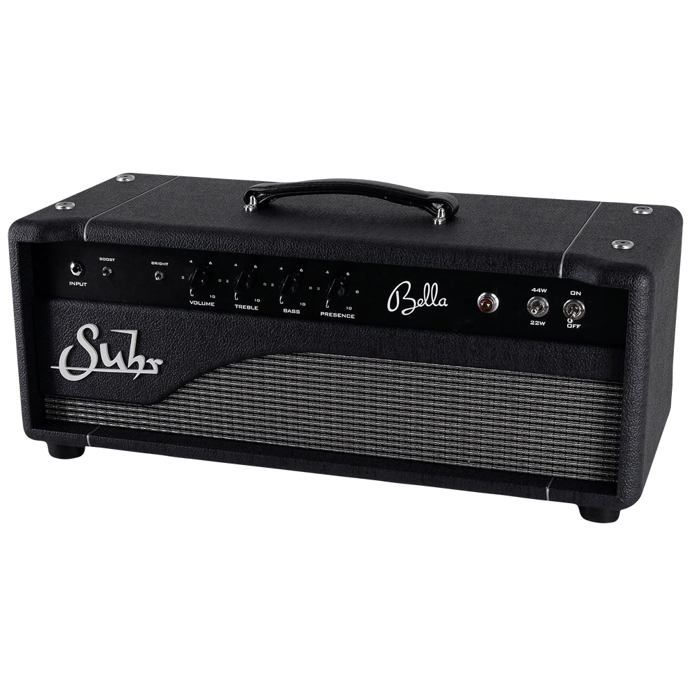 Suhr Bella Head - Cabezal Guitarra Eléctrica | Bella es un amplificador de válvulas portátil, cableado a mano y con timbre estadounidense, diseñado para ser el amplificador portátil ideal y la plataforma definitiva para su pedalera. Los controles simples