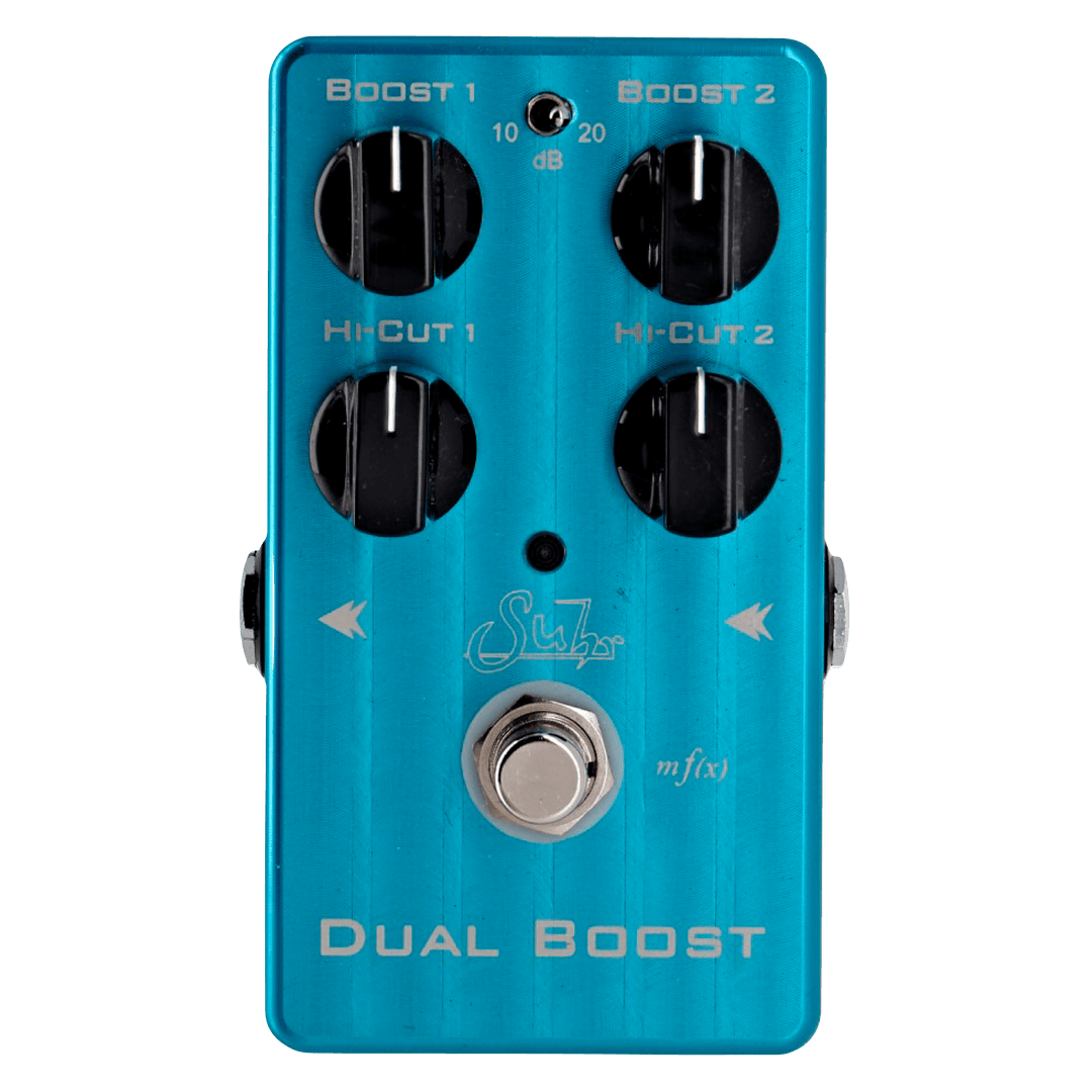 Suhr Dual Boost - Pedal de Guitarra | El Dual Boost es un impulso limpio, versátil, de modo dual y transparente, alojado dentro de una carcasa compacta y compatible con pedaleras. Construido con el objetivo de brindar una calidad de sonido inigualable, en