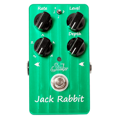 Suhr Jack Rabbit Tremolo - $259990 - Gearhub - Jack Rabbit is a high quality analog pedal, that delivers a wide variety of tremolo effects – from warm wobble to whacked out. It features simple control over tempo by incorporating both tap, and strum tempo modes. It’s modulation rate spans from 1Hz to 20Hz and utilizes a tempo subdivision switch. The Jack Rabbit Tremolo is housed in a sturdy, aluminum enclosure for maximum protection from abuse. It can be remote controlled via the FX Link jack. Pedal Type • A