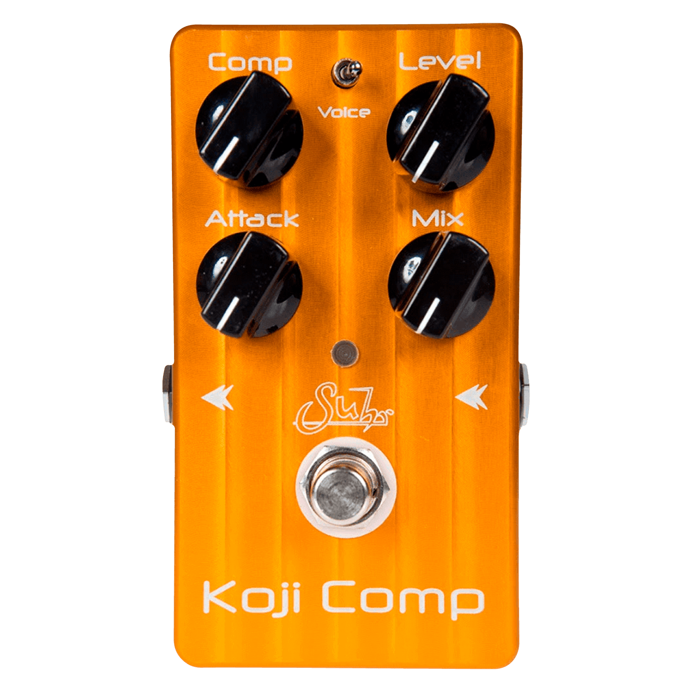 Suhr Koji Comp - $259990 - Gearhub - The Koji Comp is a versatile analog compressor, designed to offer a wealth of vintage and modern style compression effects without compromising your tone.With a simple twist of the Mix control, or flick of Koji’s Voice switch, you can easily create a limitless range of compression effects. Whether you choose subtle, transparent compression for smoothing out your rhythms, or dial in warm and squishy tones to take you into R&B and Country territory -the Koji Comp is possib