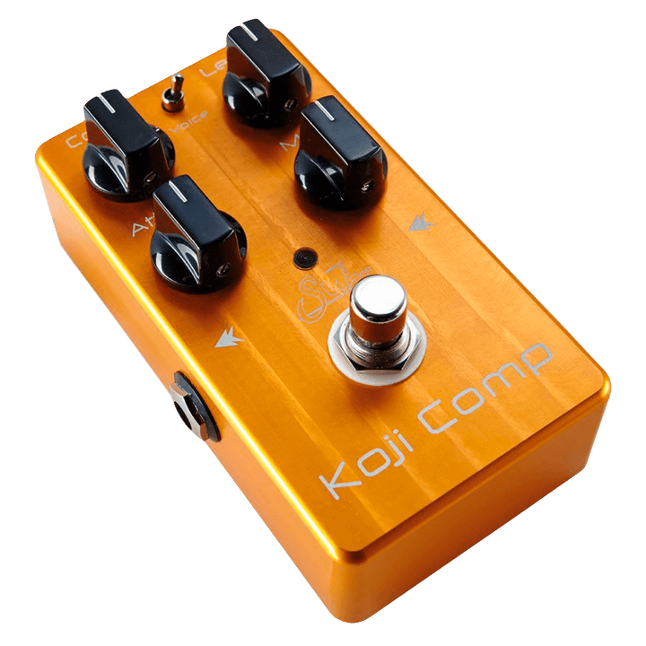 Suhr Koji Comp - Pedal de Guitarra o Bajo | El Koji Comp es un compresor analógico versátil, diseñado para ofrecer una gran cantidad de efectos de compresión de estilo antiguo y moderno sin comprometer su tono. Con un simple giro del control Mix o el inte