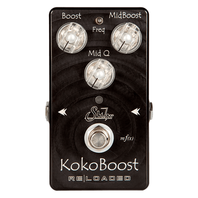 Suhr Koko Boost Reloaded - $259990 - Gearhub - Koko Boost Reloaded is the result of countless hours of listening, testing, and modifying our original circuit to create a pedal with a smaller footprint, while simultaneously expanding its functionality and versatility. Thanks to our proprietary Multi-Function Technology, mf(x), switching between Koko’s two boosts has never been easier. Additionally, we have re-voiced the 3-position frequency switch and added +6dB more gain than our original Koko for increased