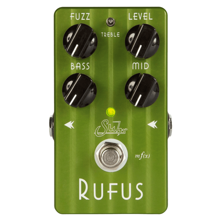 Suhr Rufus - Pedal de Guitarra | Rufus es un pedal fuzz único diseñado para ofrecer una gran cantidad de efectos de tono fuzz con la dinámica y la respuesta táctil de un amplificador de válvulas. Ya sea que te gusten los tonos históricos creados en The Fi