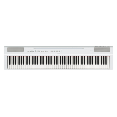 Yamaha P-125 White - $879990 - Gearhub - El Yamaha P-125 W es un piano digital compacto que combina una interpretación pianística excelente con un nuevo diseño sencillo y minimalista. Fácilmente transportable y muy accesible; la versatilidad de este instrumento te permite disfrutar de la sensación de tocar un piano en cualquier lugar. Información detallada del producto aquí Teclas • Cantidad: 88 • Tipo: Graded hammer standard (GHS) keyboard, matte finish on black keys • Sensibilidad: Hard/medium/soft/fixed