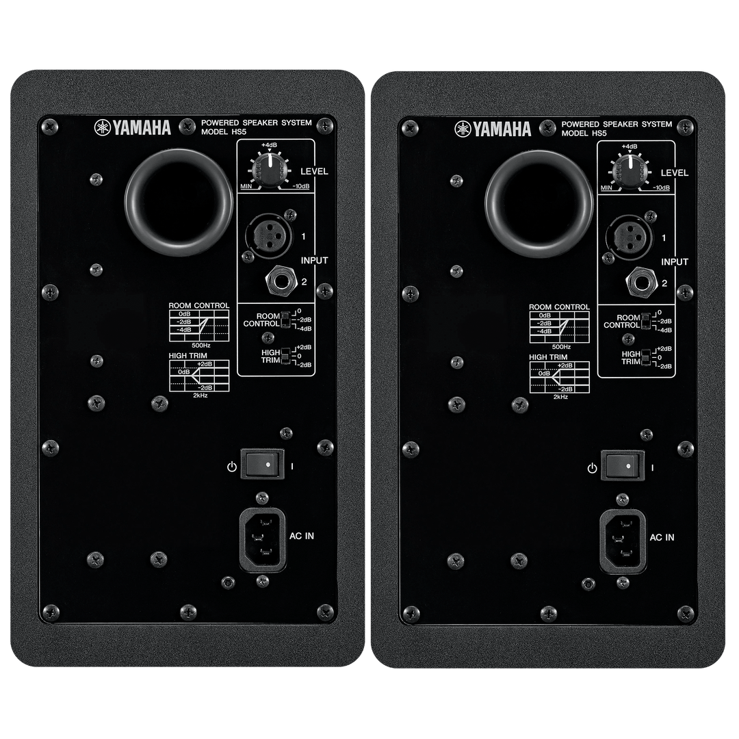 Yamaha HS5 (Par) - Monitores de Estudio | Monitor de estudio de 2 vías y campo cercano, bass-reflex biamplificado, con woofer de cono de 5 pulgadas y tweeter de cúpula de 1 pulgada. Monitor de estudio de 2 vías y campo cercano, con woofer de cono de 5 pul