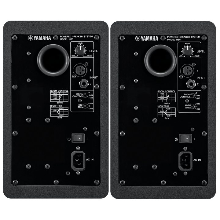 Yamaha HS5 (Par) - Monitores de Estudio | Monitor de estudio de 2 vías y campo cercano, bass-reflex biamplificado, con woofer de cono de 5 pulgadas y tweeter de cúpula de 1 pulgada. Monitor de estudio de 2 vías y campo cercano, con woofer de cono de 5 pul