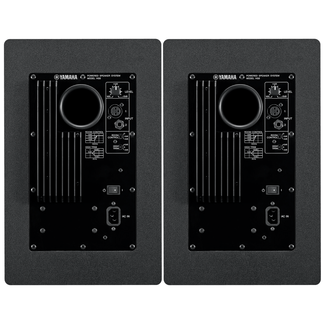 Yamaha HS8 (Par) - Monitores de Estudio | El monitor de estudio activo Yamaha HS8 te ayudará a realizar grabaciones con mejor sonido. Los monitores nearfield de Yamaha con esos icónicos woofers de conos blancos han sido omnipresentes en los mejores estudi