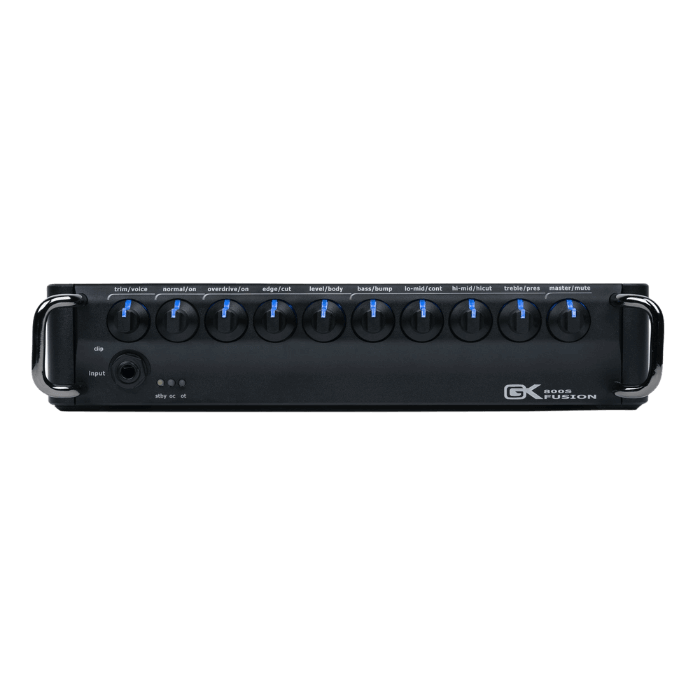 Gallien-Krueger Fusion 800s - Amplificador de Bajo | The Fusion S Series Heads are GK’s brand new Class D Model heads with a tube preamp. The rich warmth of tubes combined with the quick, punchy power section that GK bass amps are known for is an experien