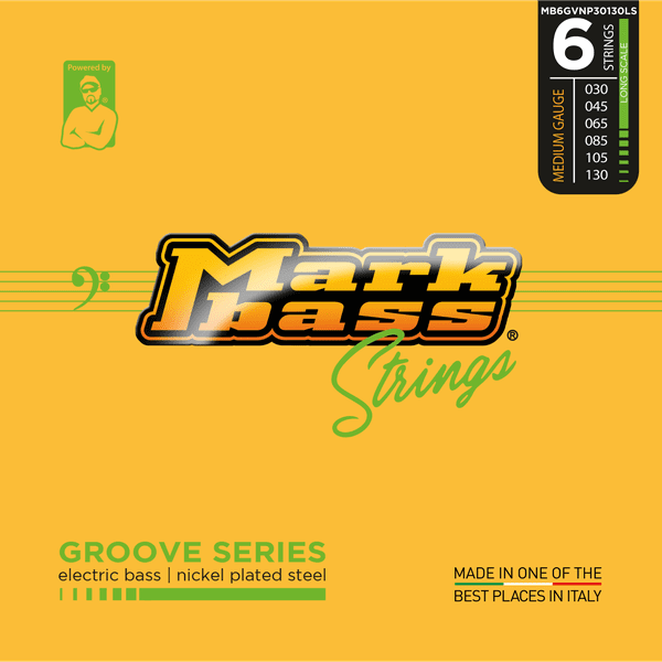 Markbass Groove Series 6 Nickel Plated (30-130) Cuerdas de Bajo Eléctrico - The GROOVE series bass strings are made of high quality selected nickel plated steel wire, hand-wound on hexagonal high carbon content core from our master string makers offering