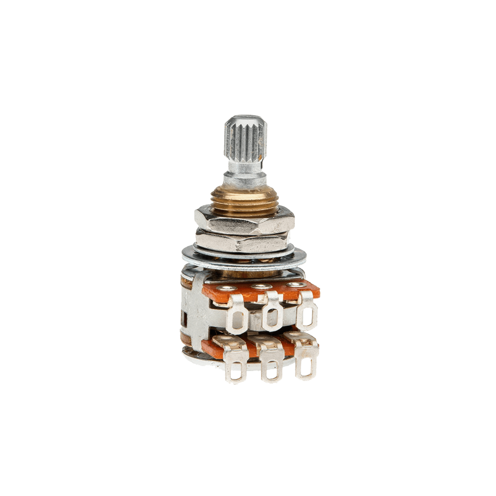 Aguilar 250K Blend Pot | High Quality 250k dual ganged pot. Mini-body. Split, knurled shaft. Commonly used for Blend control. | Gearhub