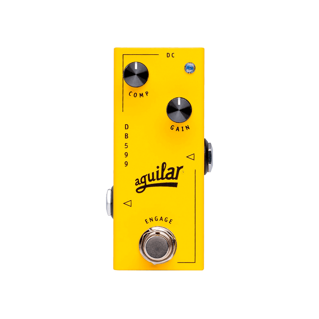 Aguilar DB 599 - Pedal de Bajo | El compresor de bajo DB 599 brinda a los bajistas la capacidad de controlar su dinámica en un formato simple y compacto. Diseñado en torno a las necesidades específicas de los bajistas, el DB 599 utiliza proporciones de co