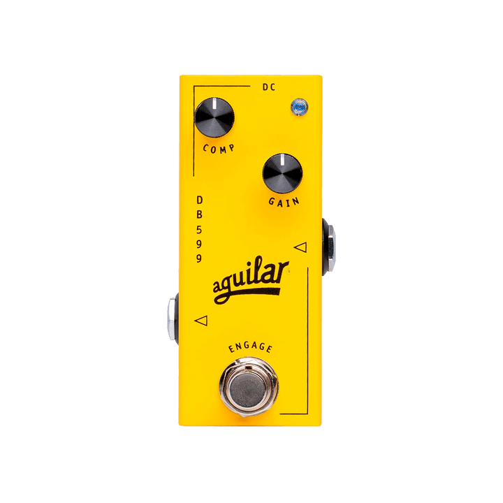 Aguilar DB 599 - Pedal de Bajo | El compresor de bajo DB 599 brinda a los bajistas la capacidad de controlar su dinámica en un formato simple y compacto. Diseñado en torno a las necesidades específicas de los bajistas, el DB 599 utiliza proporciones de co