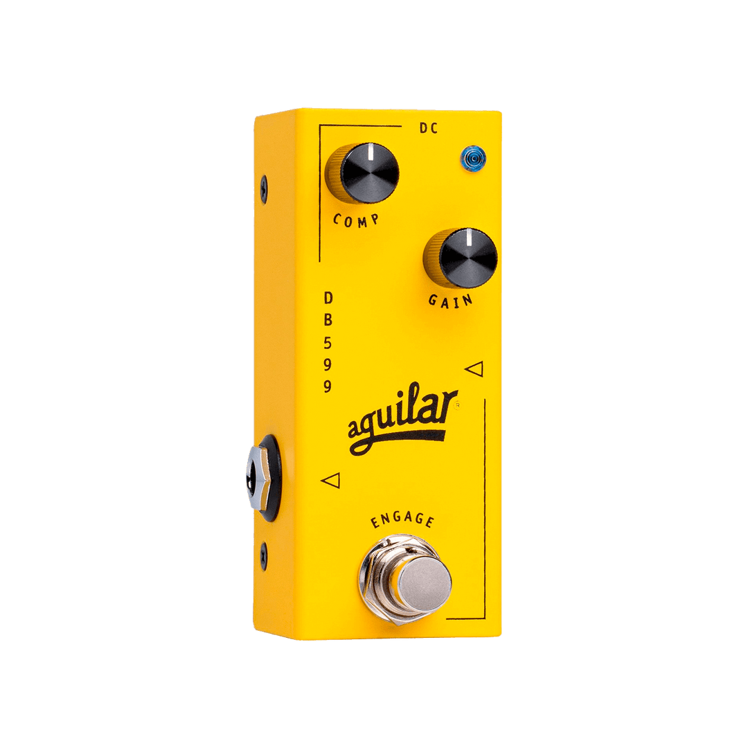 Aguilar DB 599 - Pedal de Bajo | El compresor de bajo DB 599 brinda a los bajistas la capacidad de controlar su dinámica en un formato simple y compacto. Diseñado en torno a las necesidades específicas de los bajistas, el DB 599 utiliza proporciones de co