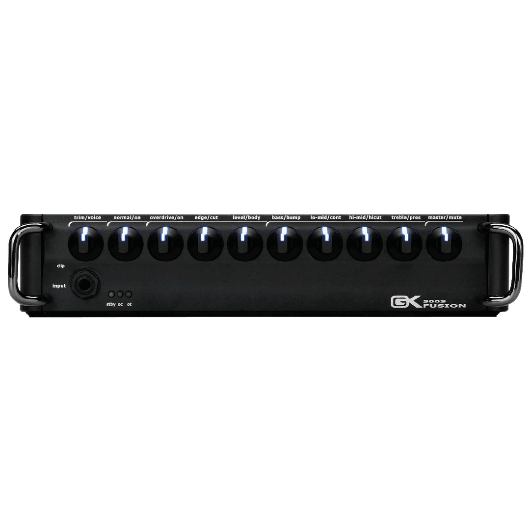 Gallien-Krueger Fusion 500s - Amplificador de Bajo | Los cabezales de la serie Fusion S son los nuevos cabezales Clase D de GK con un preamplificador a tubos. La rica calidez de las válvulas combinada con la sección de potencia rápida y contundente por la