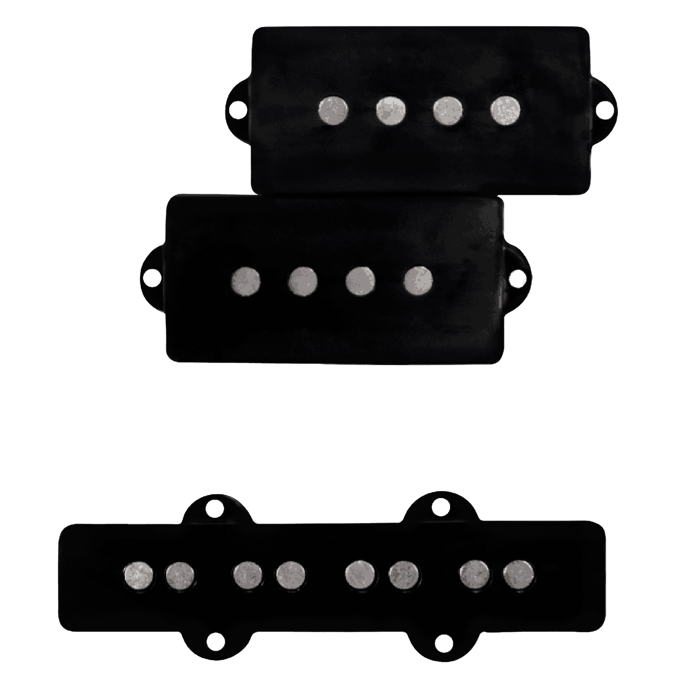 Lindy Fralin PJ Set Black Cover - Hum-Cancelling / Thick & Versatile / Traditional Appearance / Modern Output﻿The Fralin P-J Set is the ultimate replacement for any bass with a P-Bass pickup in the Neck and a Jazz Bass Pickup in the Bridge! It utilizes ou