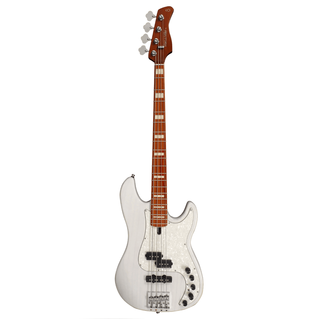 Sire P8 White Blonde - Bajo Eléctrico | Cuerpo • Modelo: P8• Madera: Swamp Ash• Terminación: Polyurethane Brazo • Madera: Roasted Hard Maple• Perfil: “C”• Terminación: Satin • Espaciado: 20 mm• Escala: 34” • Nuez: Hueso Diapasón • Madera: Maple / Arce• Ra